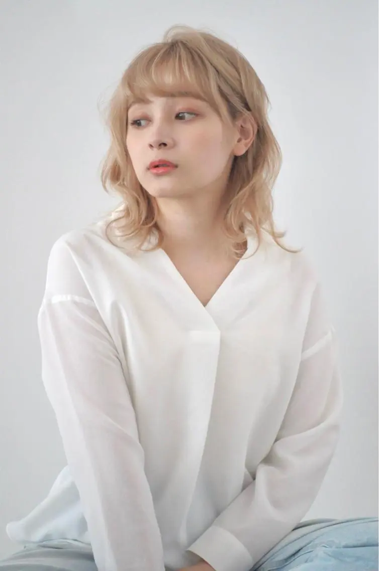 ミディアム パーマ ミディアムパーマ 千 田のヘアスタイル