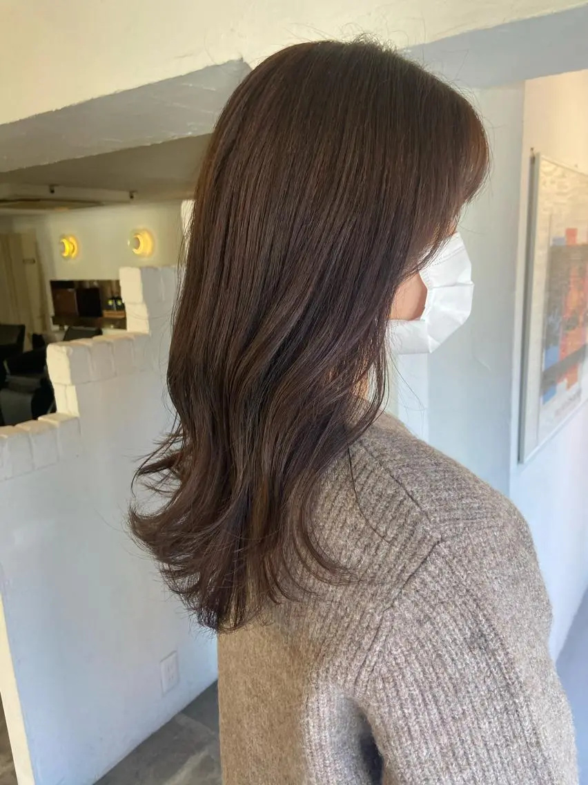 ロング カラー ヘアアレンジ ベージュカラー オリーブベージュ 眠れるヘッドスパ✨ chacoのヘアスタイル