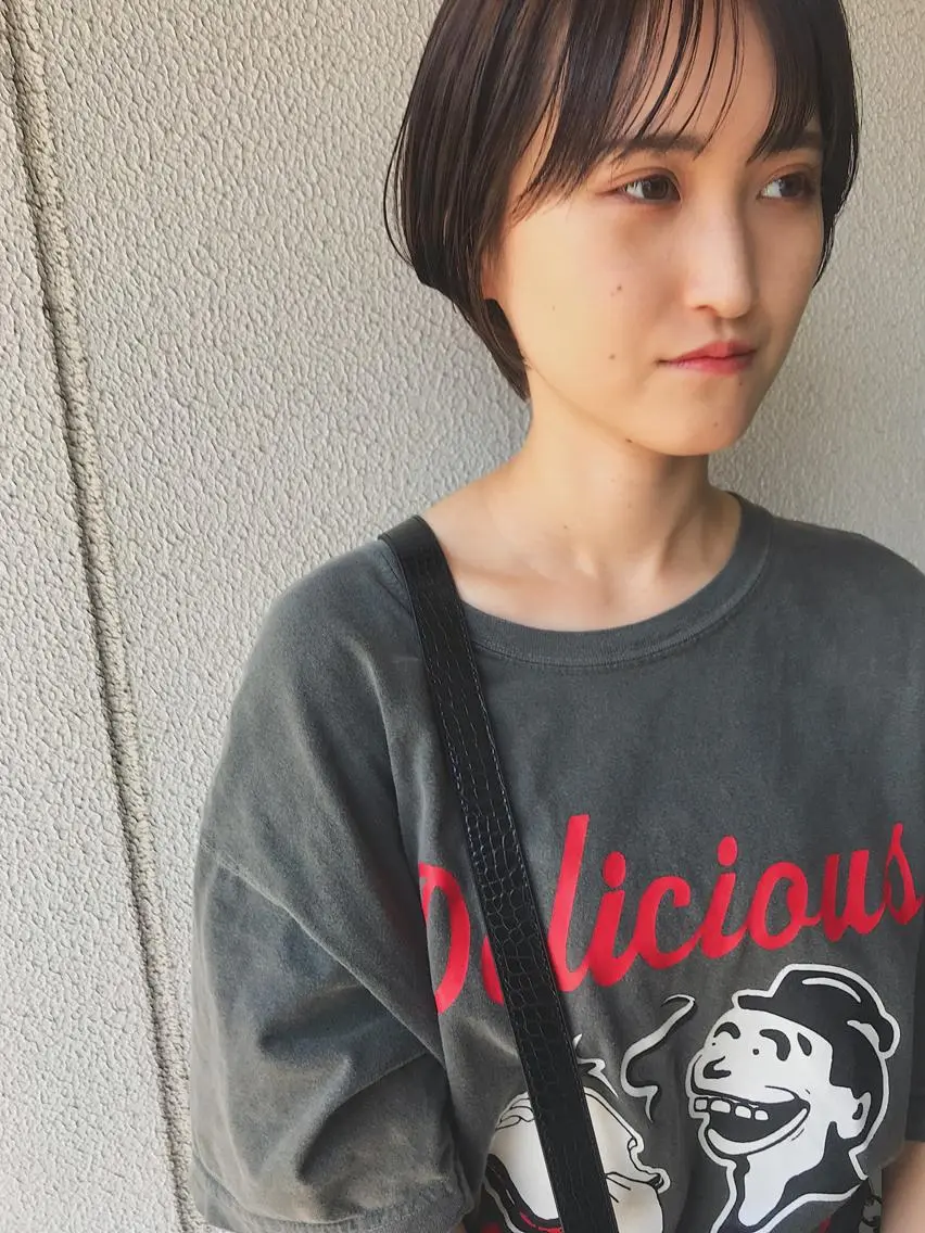 ショート カラー ヘアアレンジ マツエク・マツパ アッシュ ブリーチ ブリーチなしカラー ショートヘア カット ヘアカラー トリートメント Kawaguchi Arisaのヘアスタイル