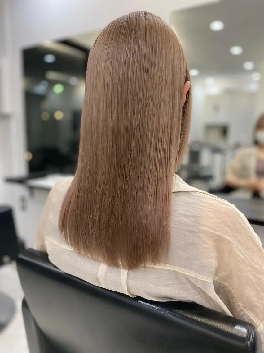 セミロング カラー ベージュカラー ブリーチ opus 店長大和 レイヤー/赤み消しのヘアスタイル