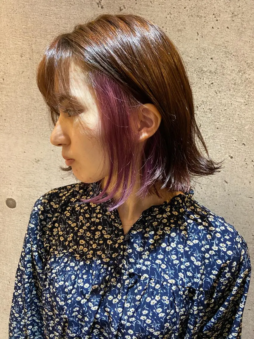 カラー イヤリングカラー ヘアカラー トリートメント ✨髪質改善✨ 松田 愛莉のヘアスタイル