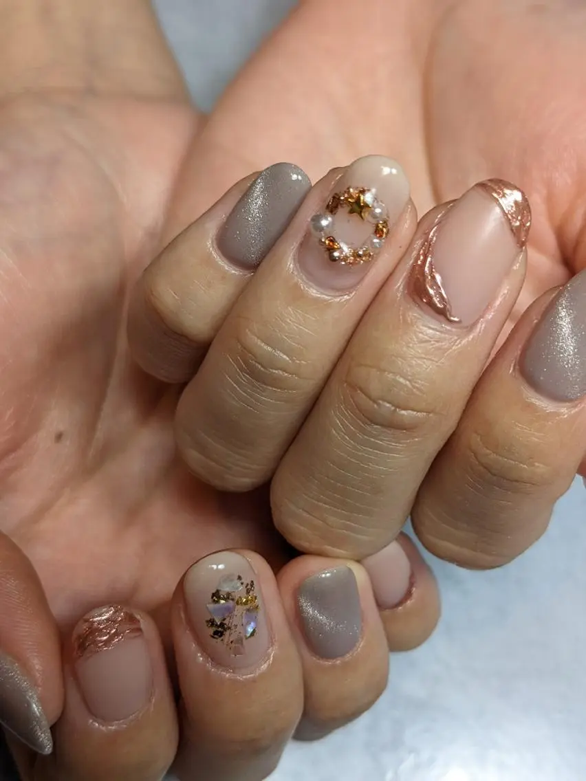 ネイル 冬ネイル クリスマス ハンドネイル Nail SIRANGANAのネイルデザイン