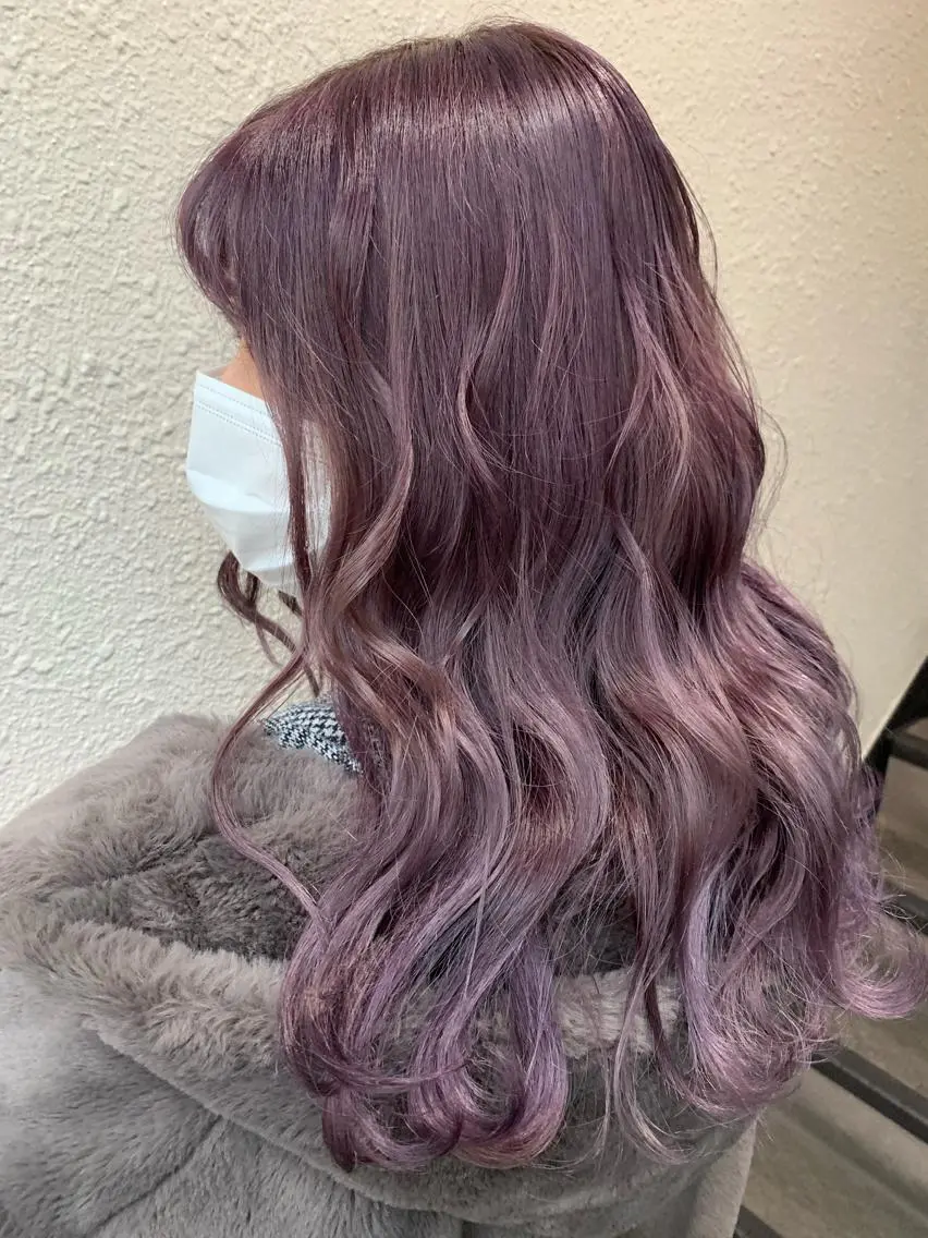 ロング カラー アッシュ ブリーチ ラベンダーカラー ヘアカラー JIL BLAN千葉 代表　Toshikiのヘアスタイル