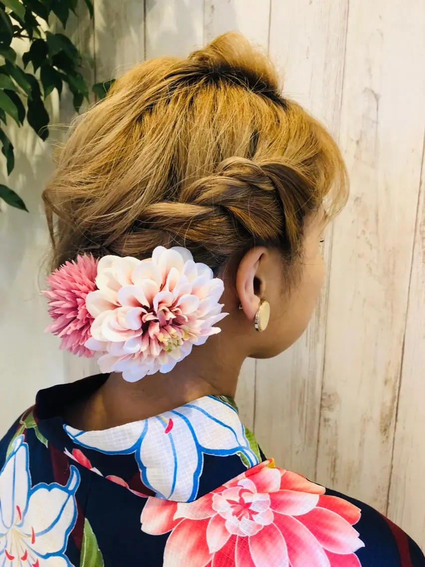 ヘアアレンジ 浴衣 奥谷 美代子のヘアスタイル