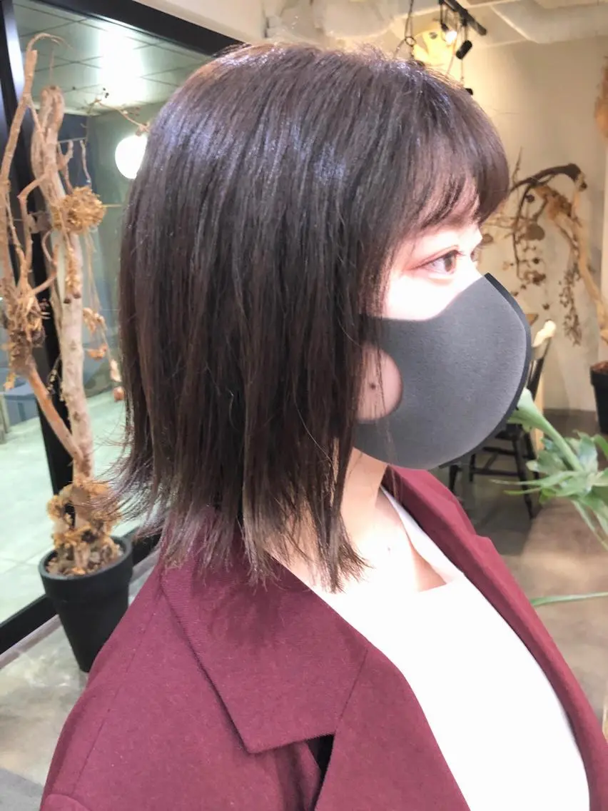 ショート 切りっぱなしボブ ボブ カット 千葉 郁也のヘアスタイル