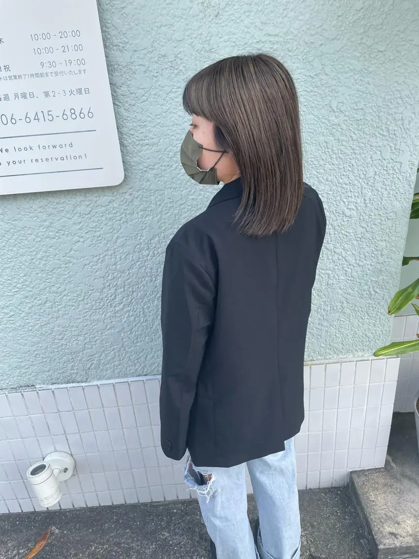 ミディアム salo 田中 秀明のヘアスタイル