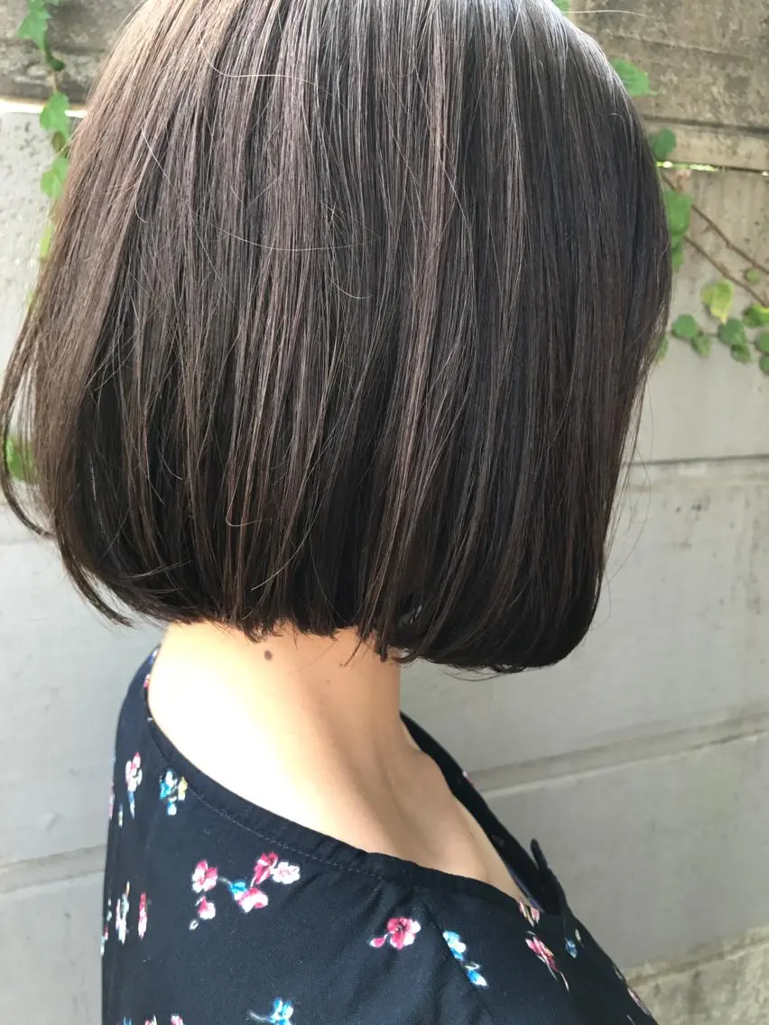 ミディアム カラー アクアカラー 透明感カラー グレージュ ハイライトカラー イルミナカラー 骨格診断🍃ショート /ショートボブ✨岡元のヘアスタイル
