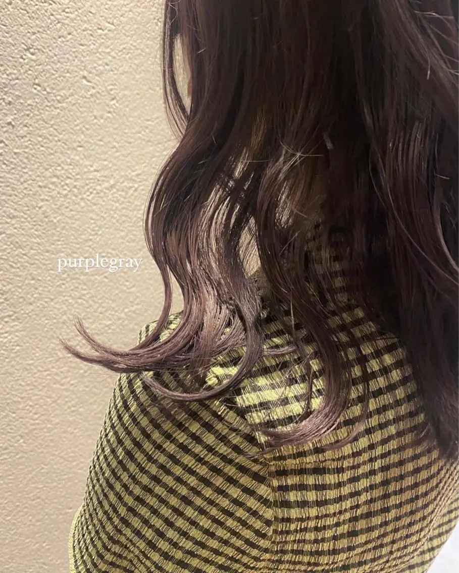 セミロング ヘアカラー 艶髪 透明感カラー 田中伶奈のヘアスタイル