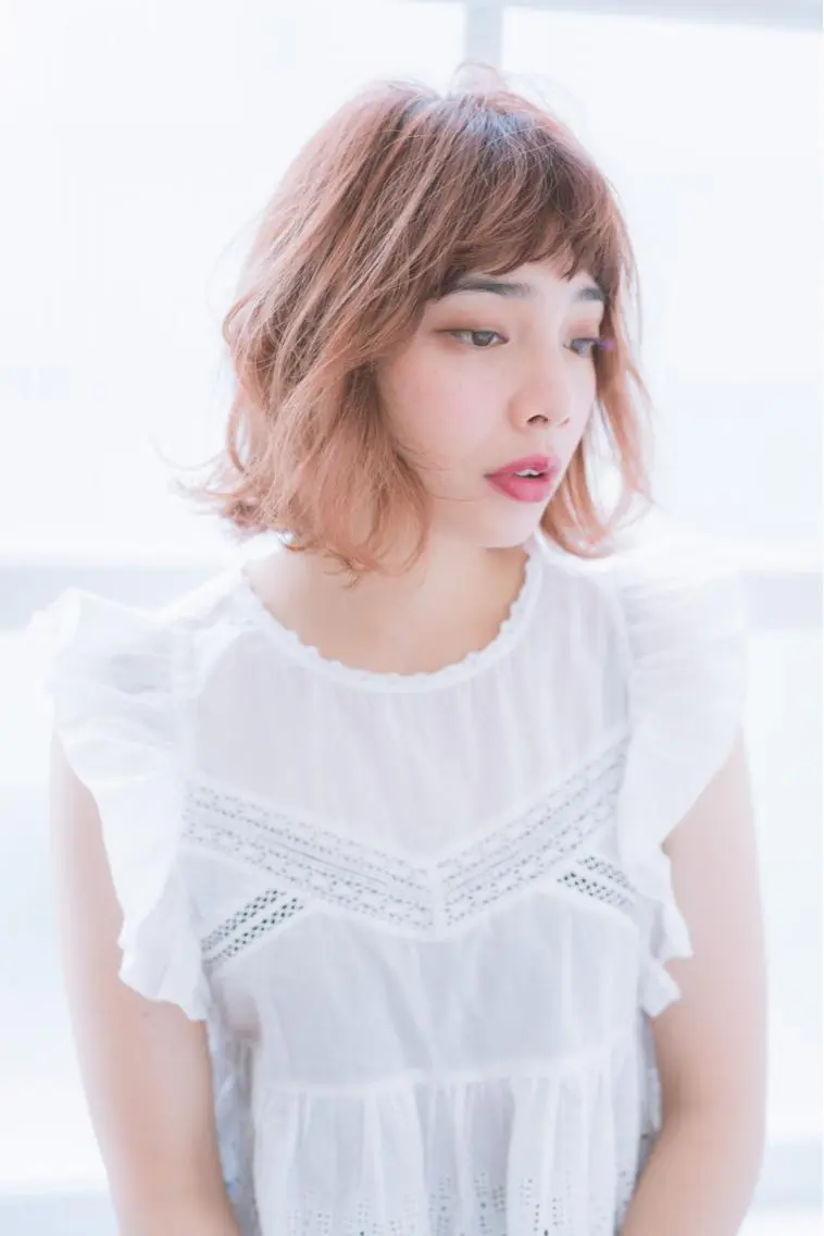 ミディアム カラー パーマ ヘアアレンジ 【白髪ぼかし 専門GBG】自由が丘のヘアスタイル