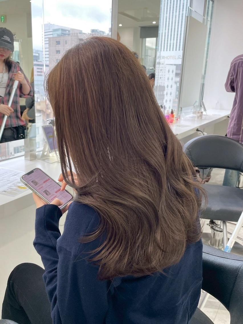 カラー カット ヘアカラー ヘッドスパ ヘアセット 透明感🍃韓国風赤み 消し/トレンドカラーのヘアスタイル