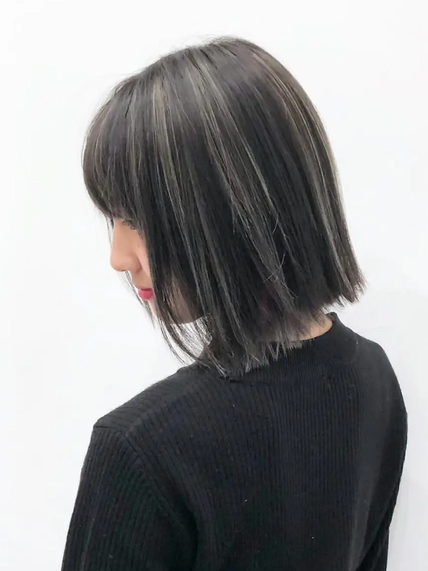 ミディアム カラー EARTH川越/オー ナー/阿部建のヘアスタイル