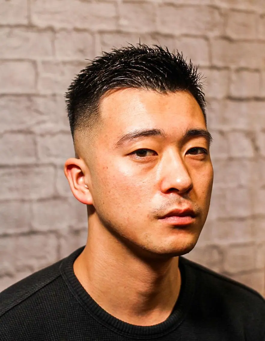 ショート メンズ フェードカット スキンフェード メンズカット 佐藤優菜のヘアスタイル