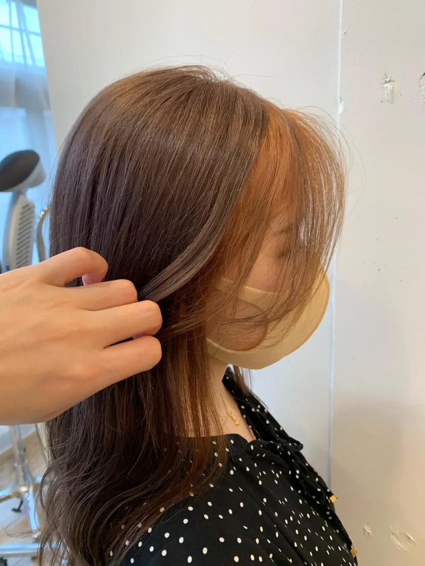 ロング ミストバング まろやかカラー🤎 みなとまほのヘアスタイル