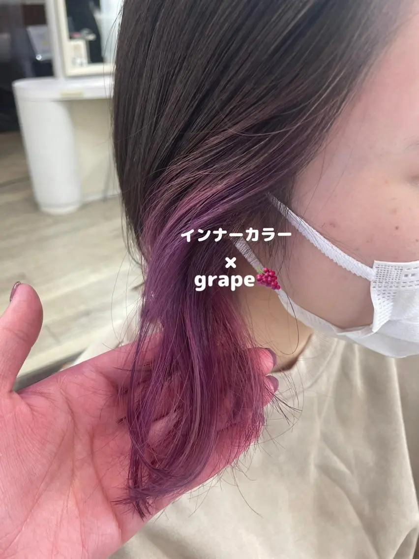 ミディアム カラー インナーカラー いけがみ ゆかなのヘアスタイル