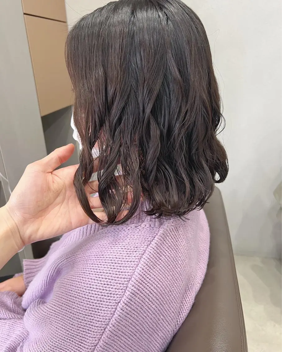 パーマ カット パーマ トリートメント ボブパーマコテ巻き風 パーマNo1深江秀平のヘアスタイル