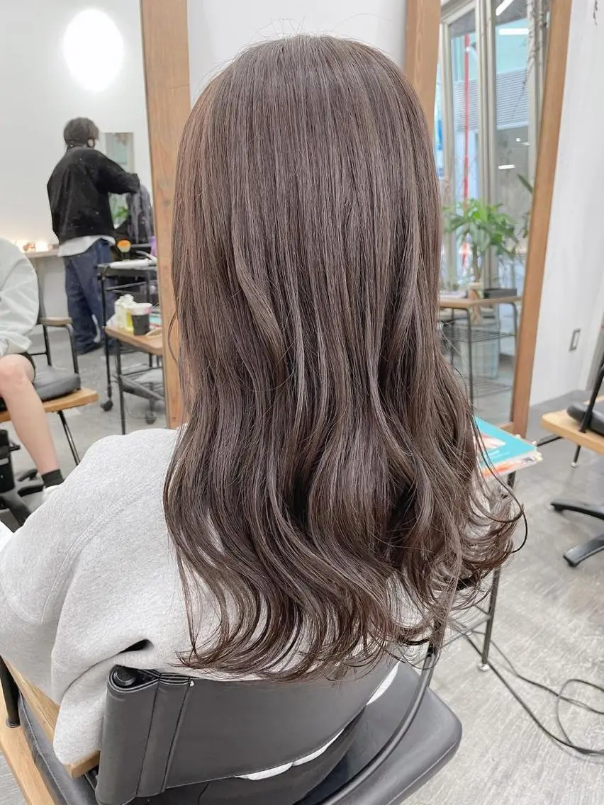 ロング カラー ブリーチ グレージュ ブリーチなしカラー 透明感カラー 🫰🏻💗 高橋舞のその他イメージ