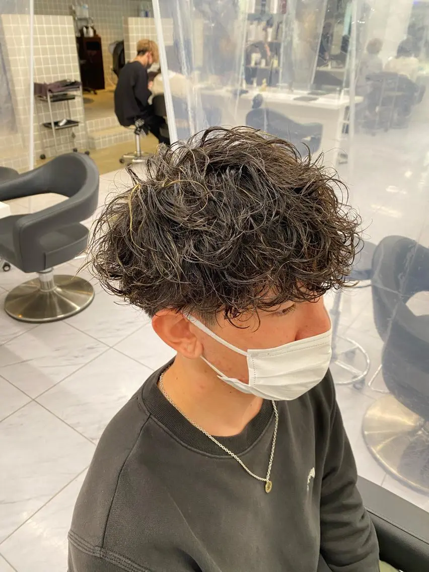 ショート パーマ ヘアアレンジ メンズ メンズ特化 水口湧太のヘアスタイル