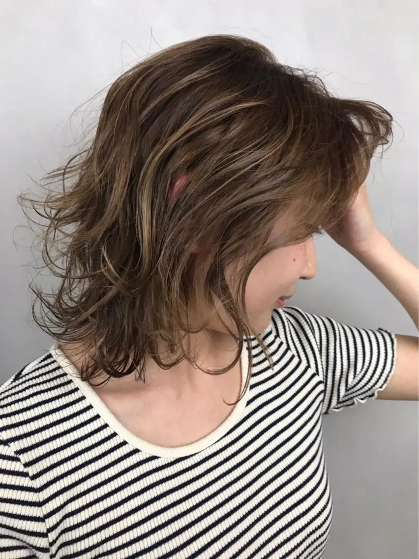 ミディアム カラー BROCANTE立川 karasawa.nのヘアスタイル