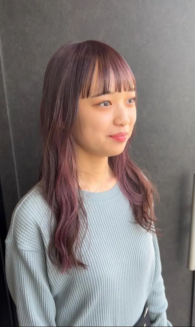 セミロング カット ヘアカラー 菊池 幹のヘアスタイル
