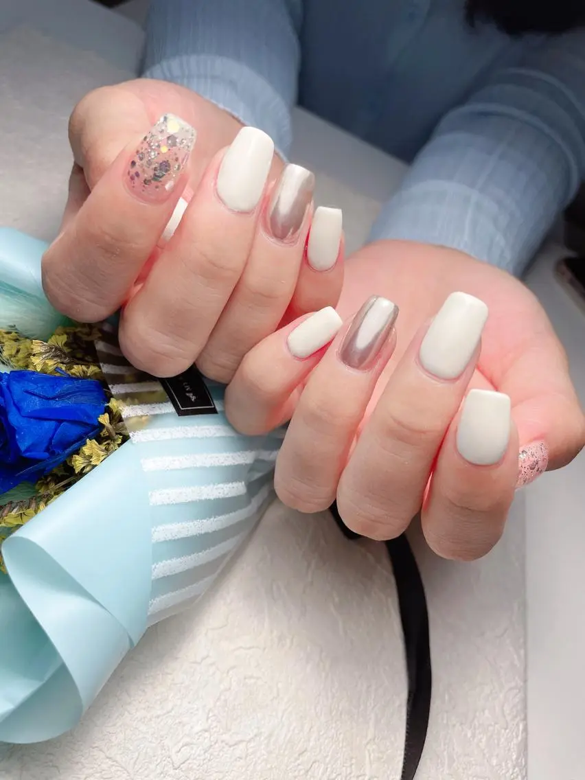 ネイル ハンドネイル M🌷nail 長さだし専門店のネイルデザイン