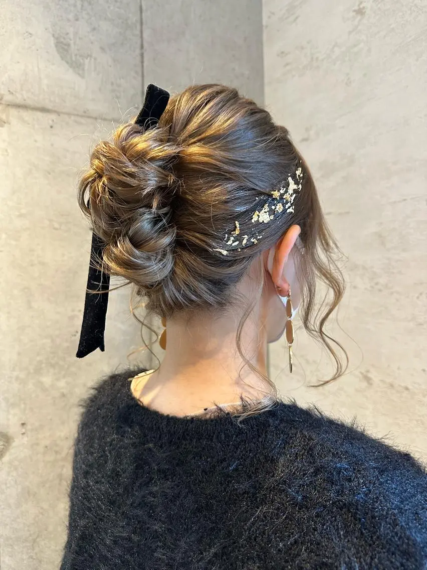 セミロング ヘアアレンジ 🎀ヘアセット/艶髪 /はやしほのか🎀のヘアスタイル