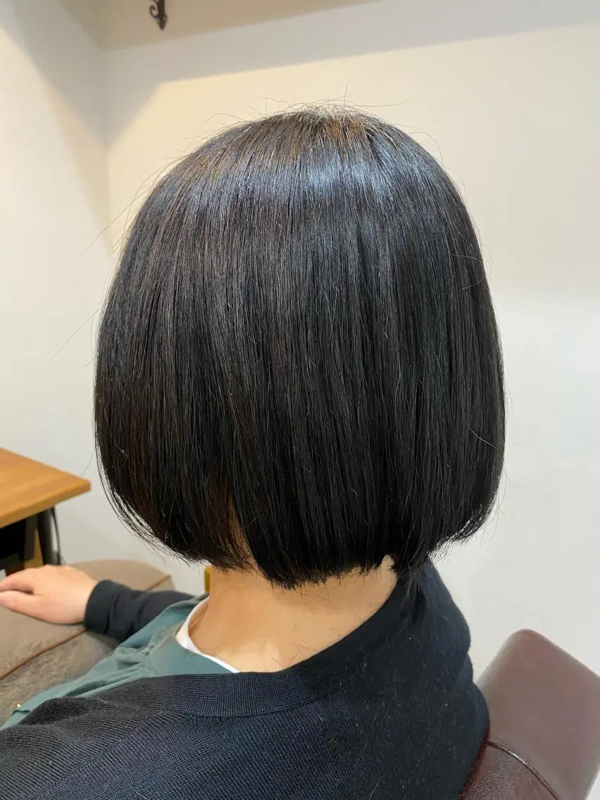 ミディアム パーマ 髪質改善&縮毛矯正 カット/soyaのヘアスタイル