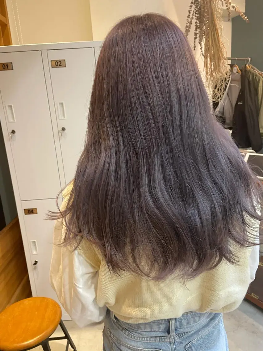 ロング カラー ラベンダーカラー ラベンダーグレー ヘアカラー トリートメント 中目黒🌼 🌼ハナのヘアスタイル