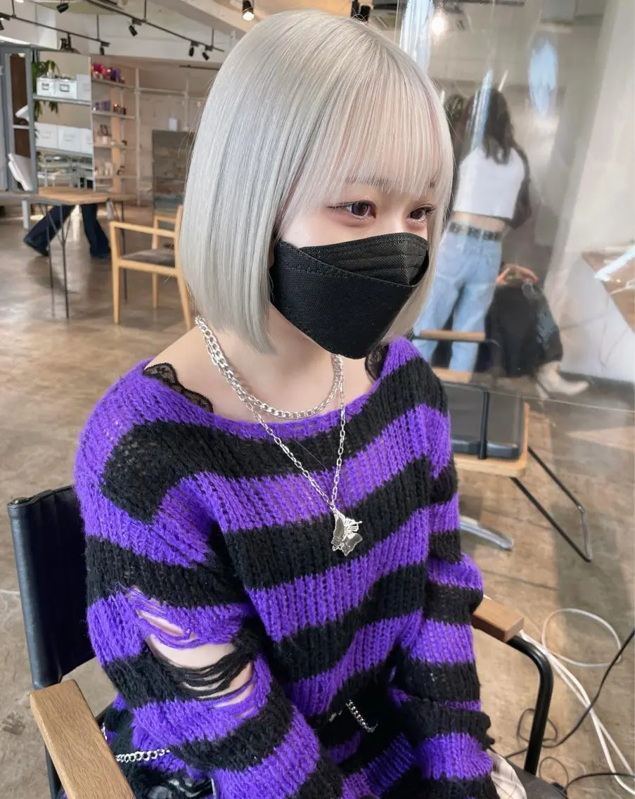ミディアム ヘアカラー トリートメント ヘアセット ✨艶ブリーチカラー ✨四ノ宮裕己のヘアスタイル