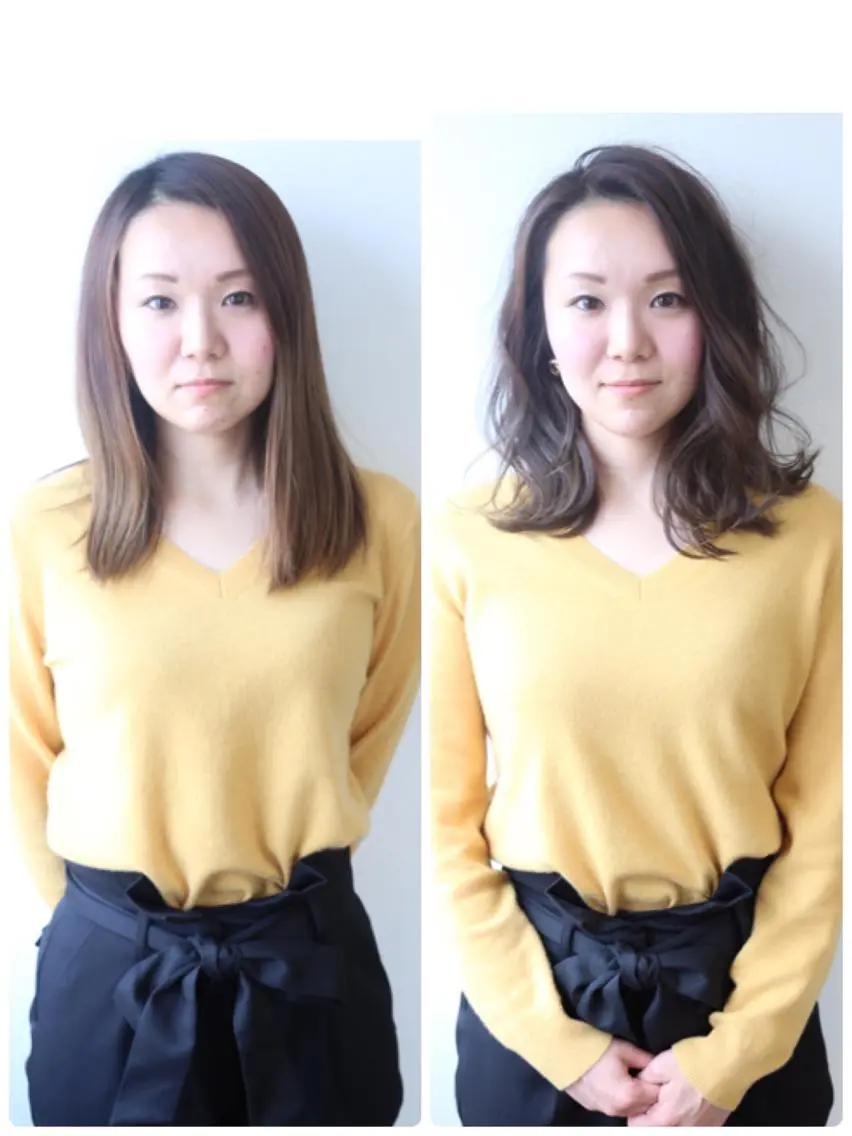 ミディアム カラー 似合わせカット 松本 俊樹のヘアスタイル