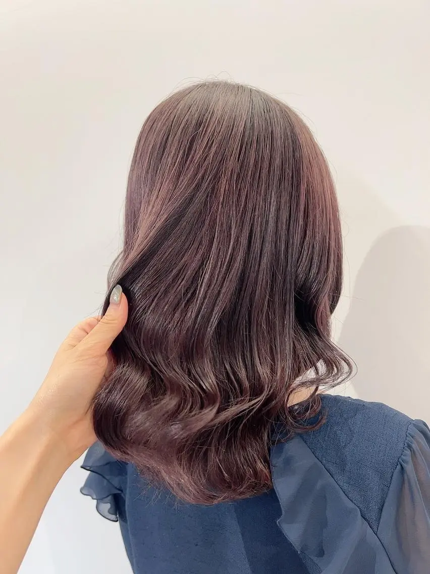 セミロング ピンクブラウン ヘアカラー トリートメント Fan.ray店長 🌈 HIBIKIのヘアスタイル