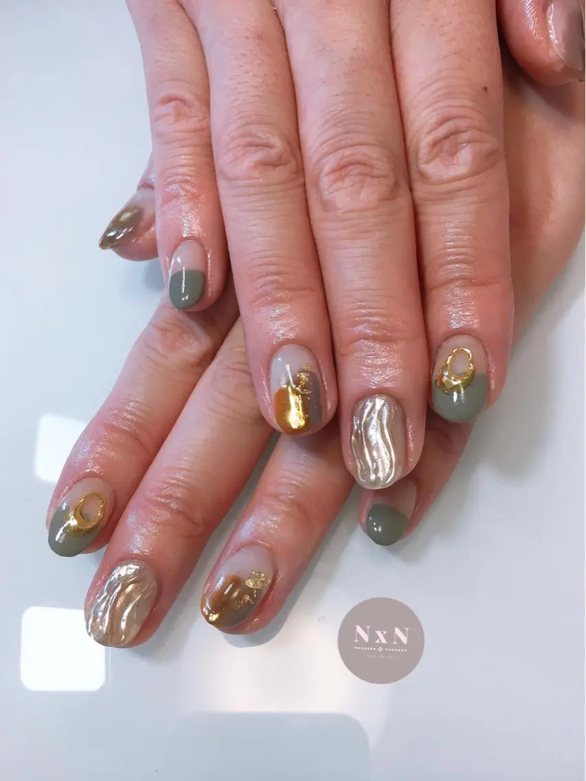 ネイル ジェルネイル ぷっくりネイル nail salon N×Nのネイルデザイン