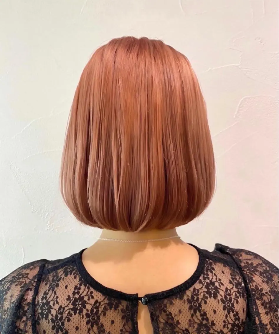 ショート カラー ピンクカラー ボブ カット ヘアカラー トリートメント カラー特化美容師 サトウリュウマのヘアスタイル