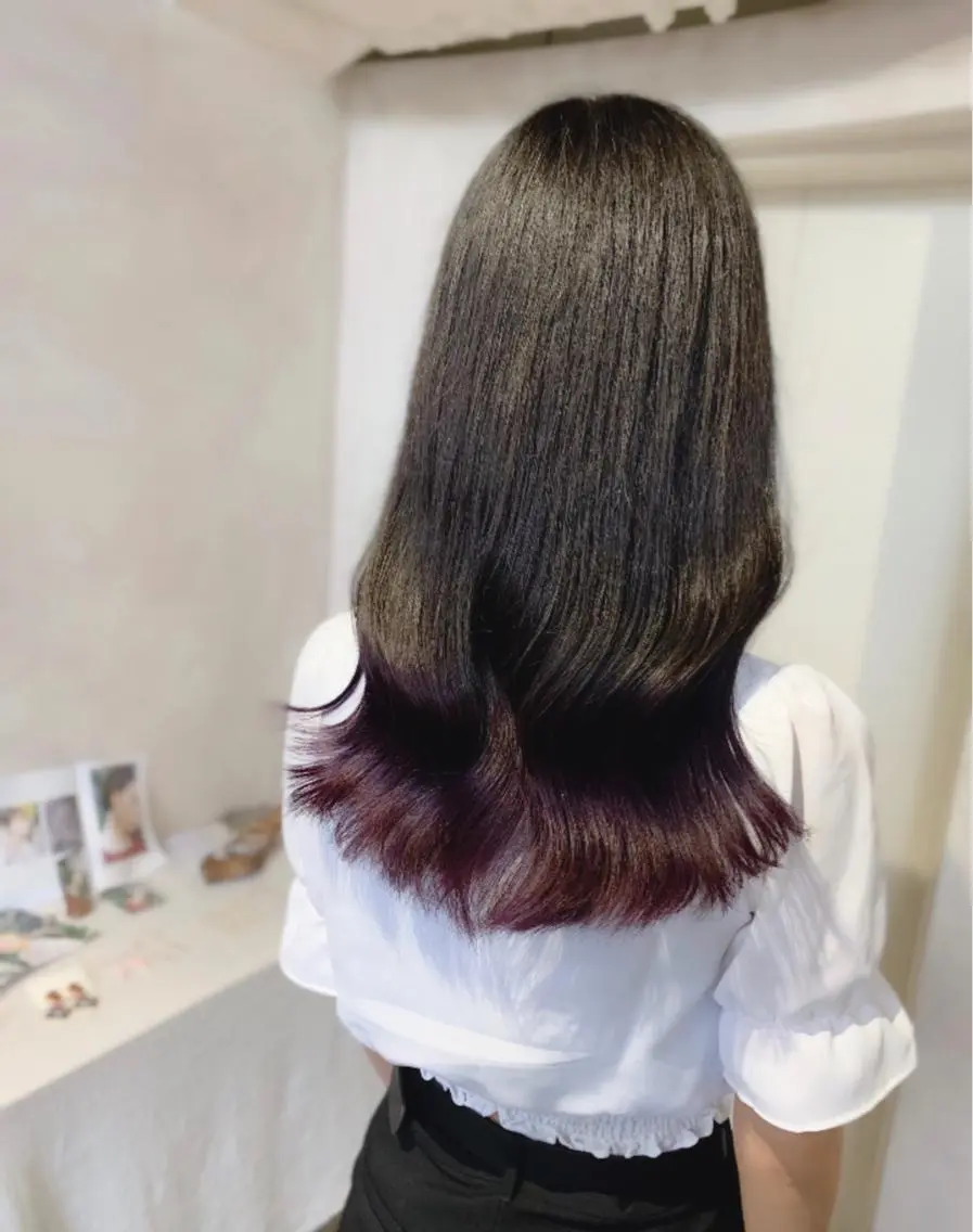 ロング カラー バイオレットカラー カット ヘアカラー トリートメント トリートメント /カラー/NAOKIのヘアスタイル
