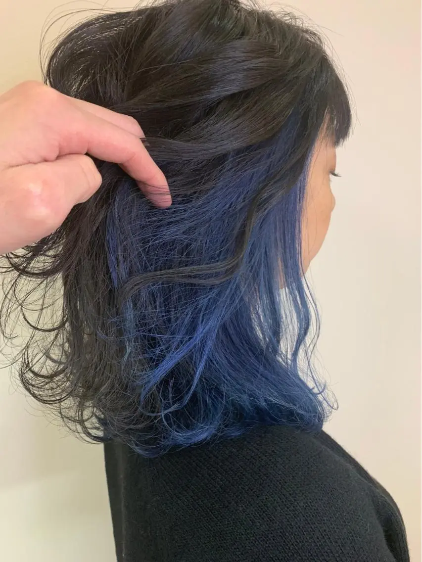 ミディアム カラー カット ヘアカラー 馬場 涼平のヘアスタイル