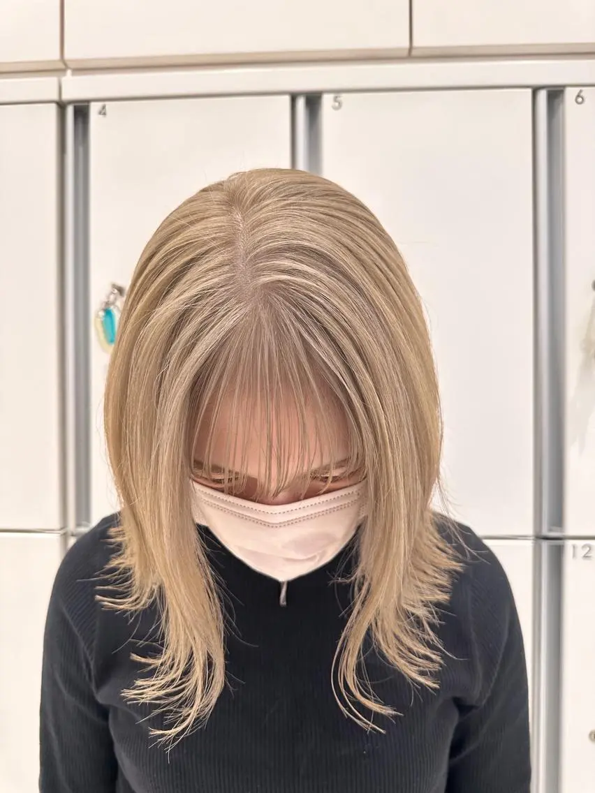 ミディアム ヘアカラー GOAT_茅ヶ崎 キシ サクラのヘアスタイル