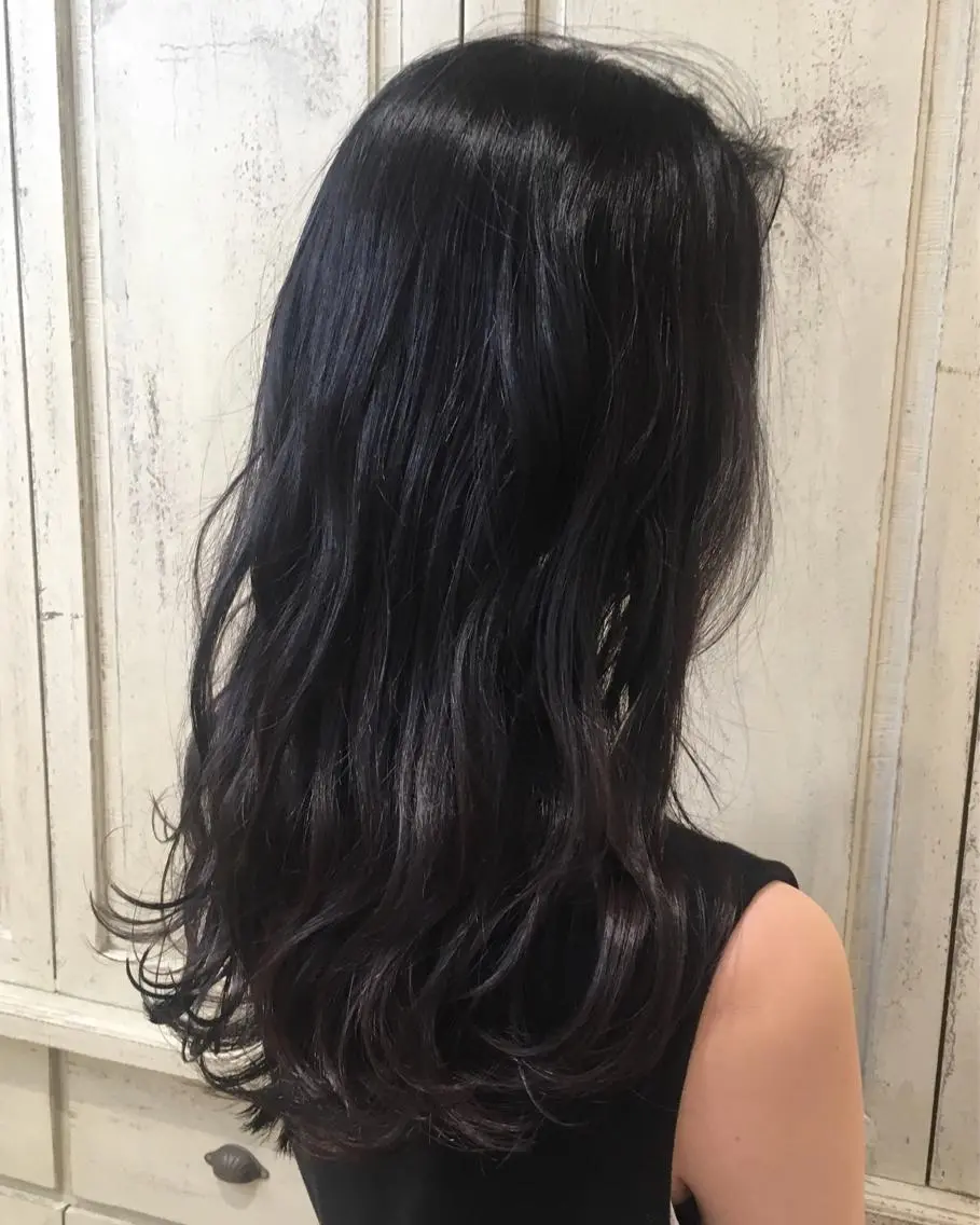 ロング カラー アッシュ ラベンダーカラー ラベンダーアッシュ まなべ さくらのヘアスタイル