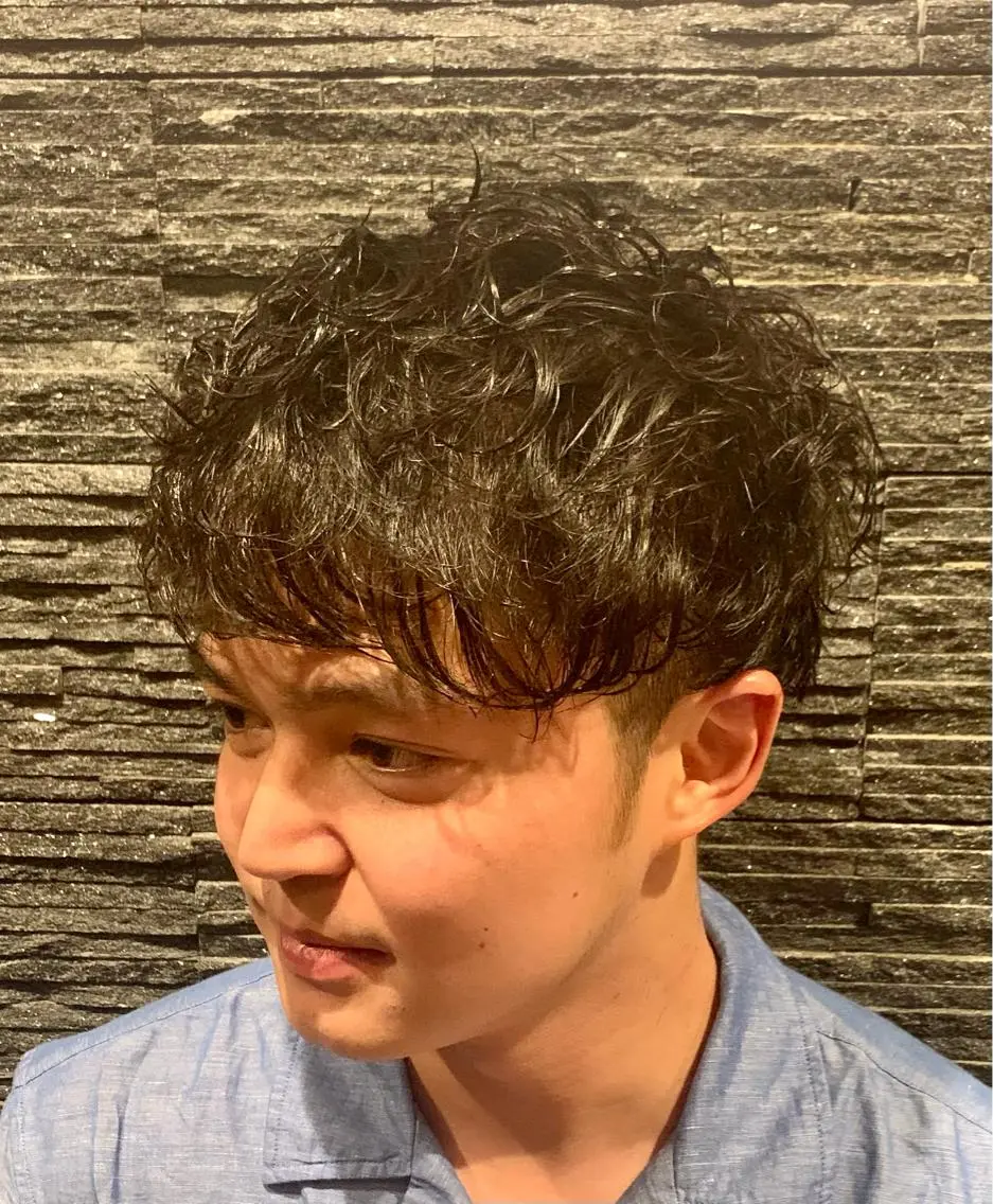 ショート パーマ メンズ ヒロ銀座 田中大地のヘアスタイル