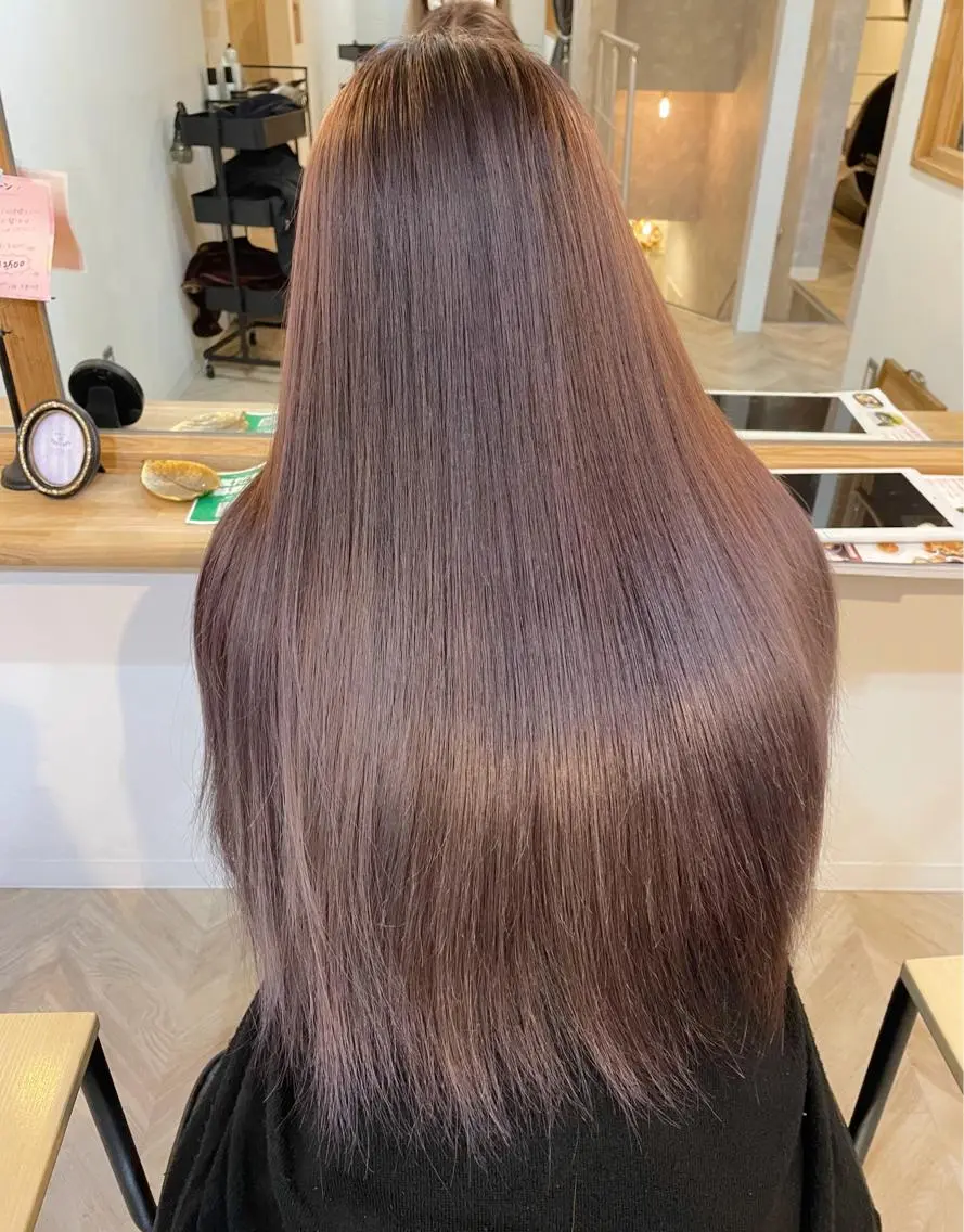 ロング カラー バレイヤージュ ピンクカラー レイヤーカット Matsubara asuka  ☪︎のヘアスタイル