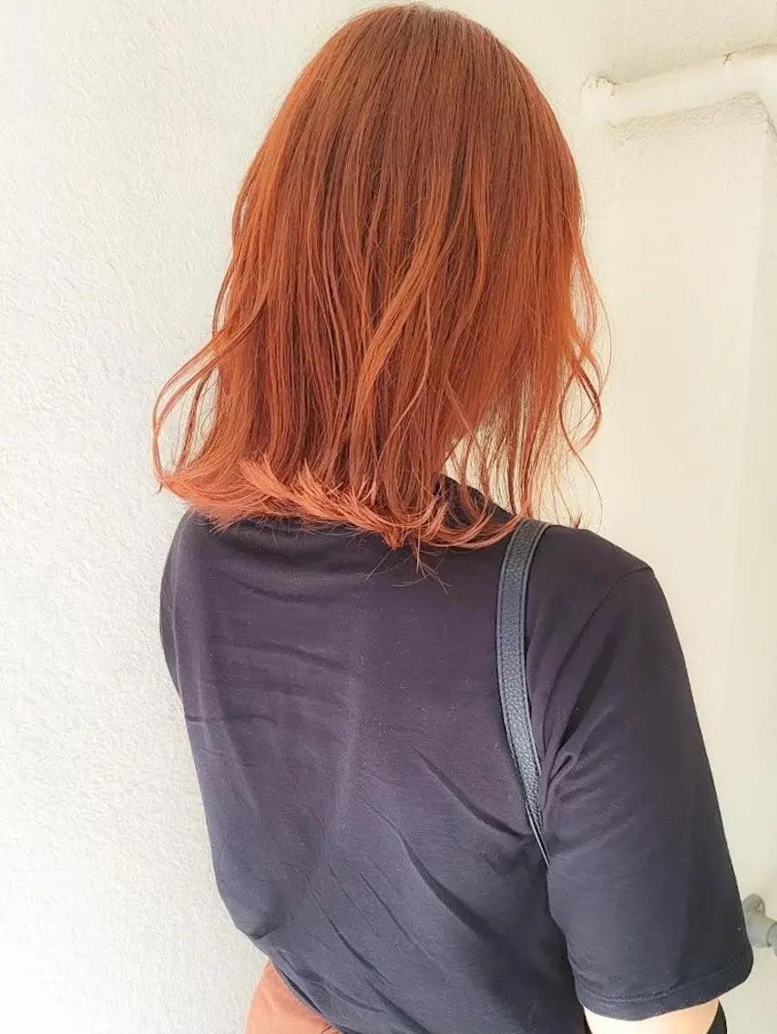 セミロング ヘアカラー トリートメント 🇰🇷透明感×ハイ トーン🌟tomoのヘアスタイル