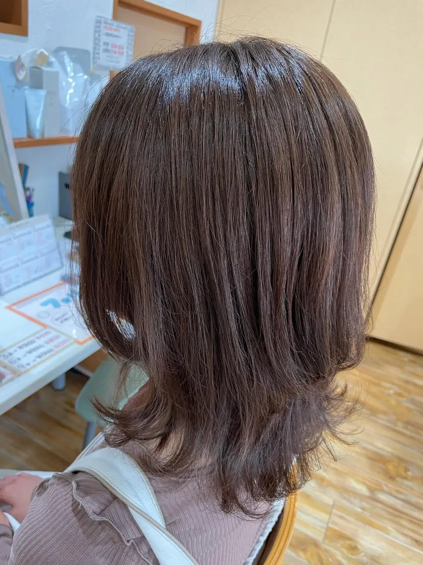 ミディアム カラー FELICE of hair 田口千尋のヘアスタイル