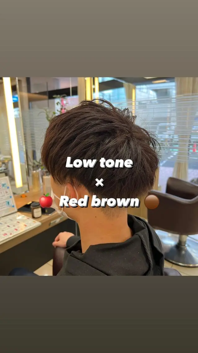 ショート カラー ブラウンカラー レッドカラー レッドブラウン 茅ヶ崎パーマ特化/ スパイラル/ハルキのヘアスタイル