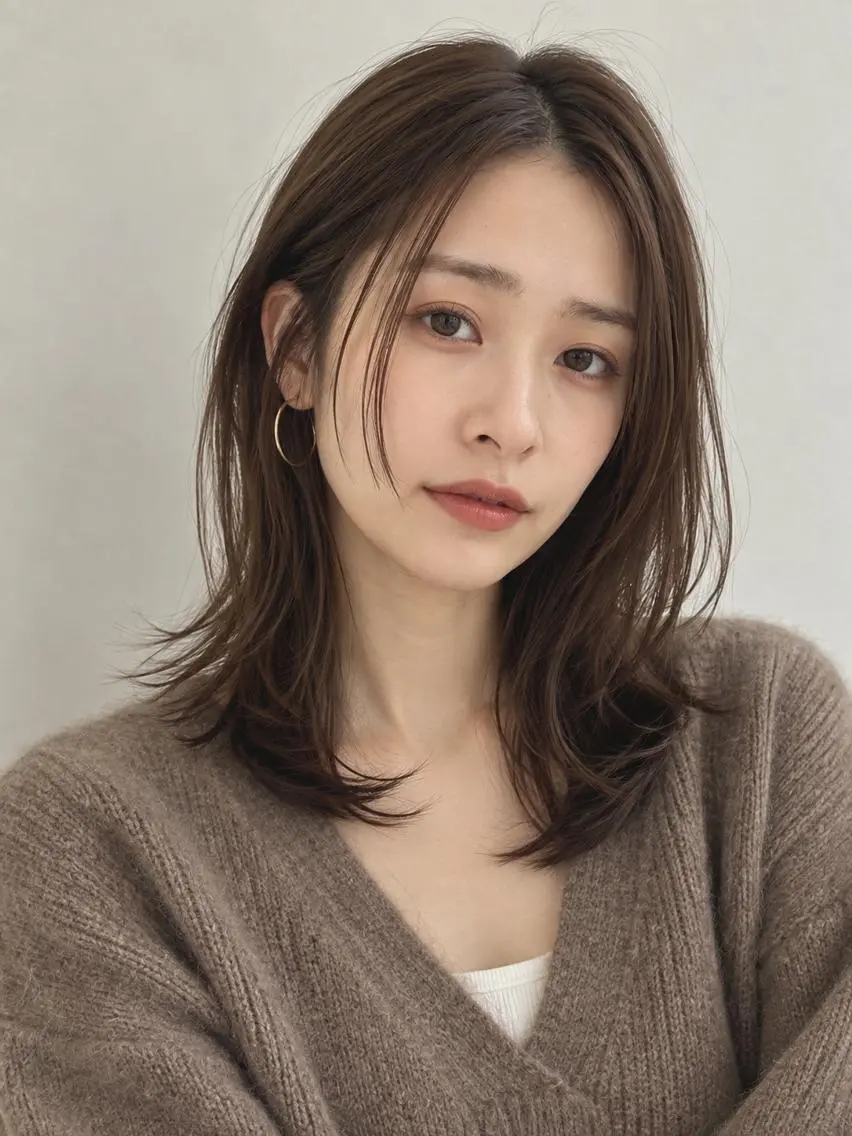 セミロング カラー ブリーチ ケアブリーチ 透明感カラー ダブルカラー イヤリングカラー カット ヘアカラー トリートメント ヘッドスパ "オトナ髪”/ LAKA TOCCAのヘアスタイル