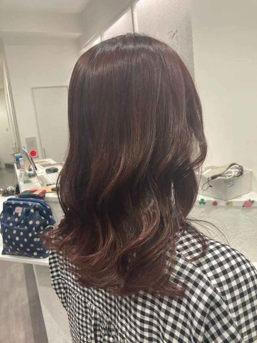 ミディアム カラー ミルクティー量産💙 💙ブリーチ特化💙のヘアスタイル