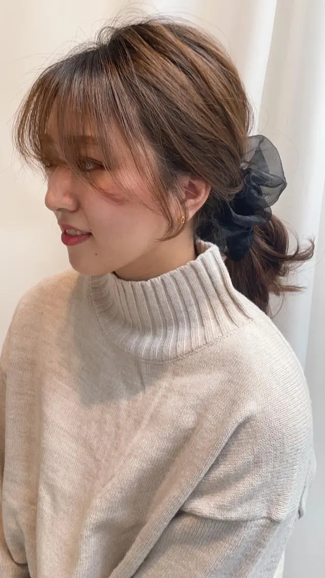 ミディアム レイヤーカット 🤎小顔レイヤー /ベージュ🤎友香のヘアスタイル