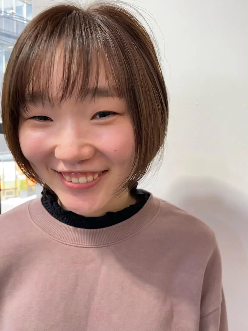 ショート カラー ヘアアレンジ イルミナカラー ショートヘア カット ヘッドスパ 田中 あやなのヘアスタイル