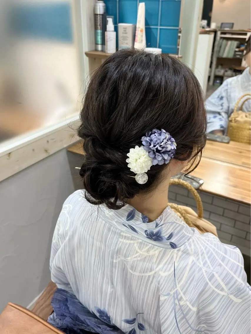 ミディアム ヘアアレンジ 🫧tomoka 透明感カラー🫧のヘアスタイル
