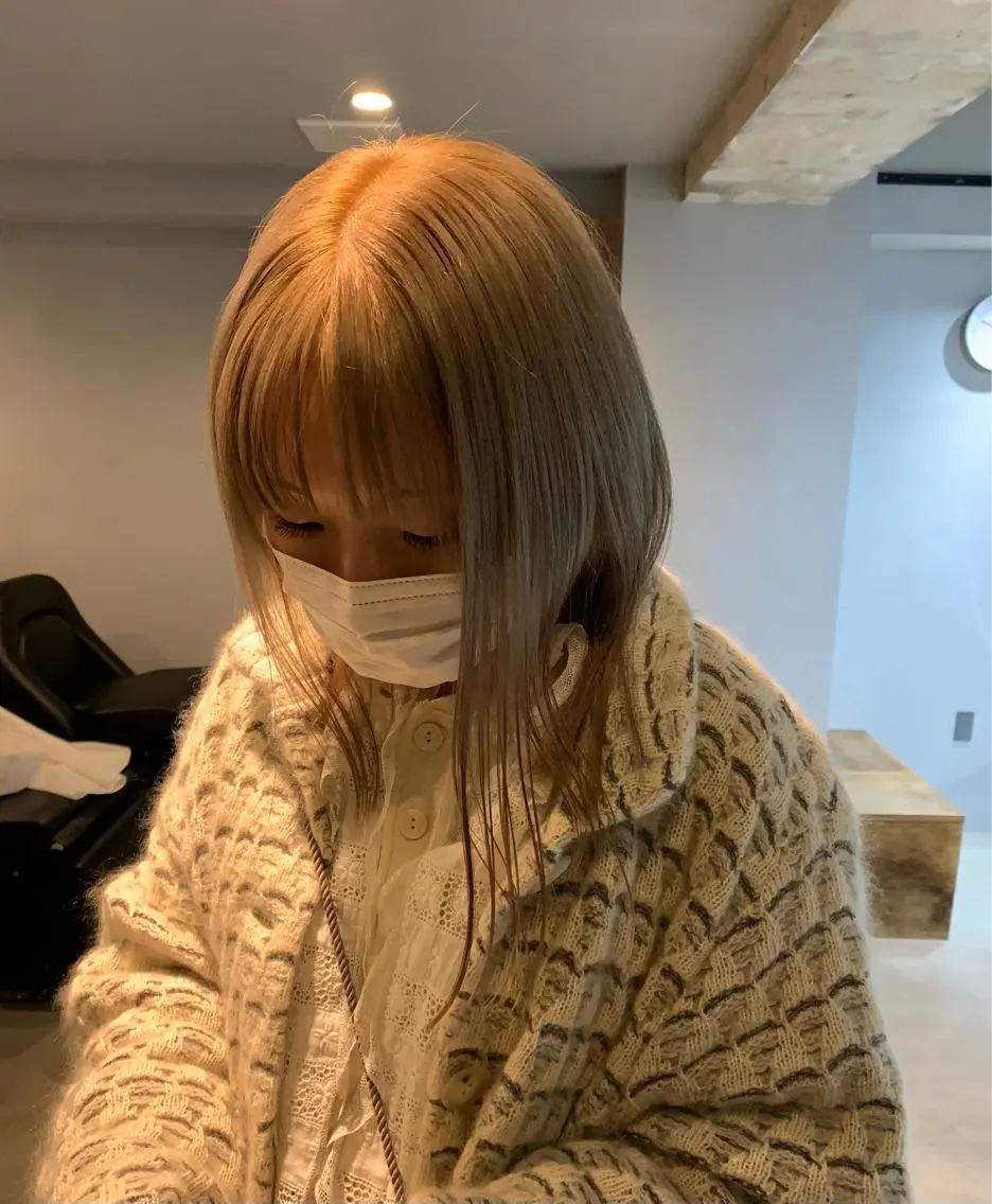 セミロング カラー パーマ ボブパーマコテ巻き風 パーマNo1深江秀平のヘアスタイル