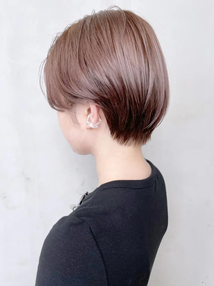 ショート カラー ヘアアレンジ パーマ ハンサムショート ベージュカラー ショートヘア ITbyALBUM 藤沢店のヘアスタイル