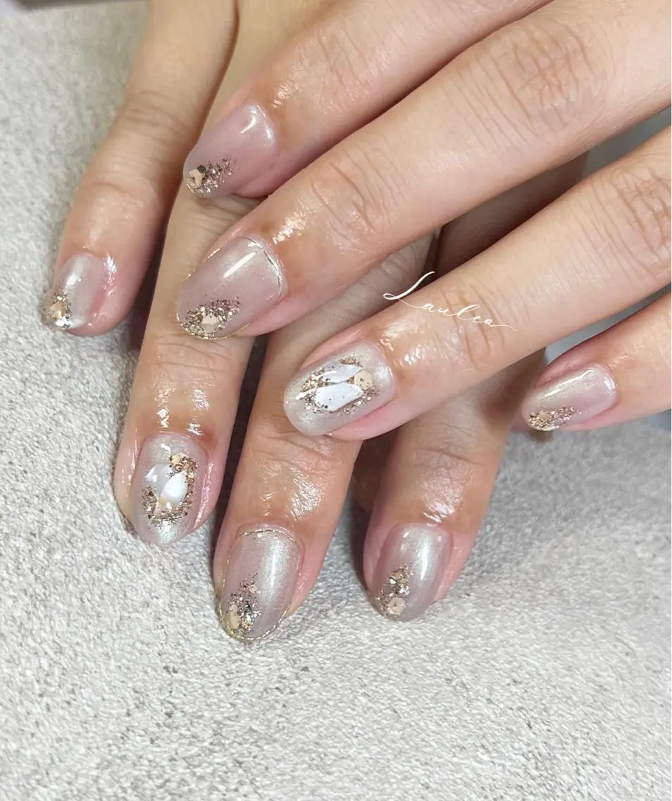 ネイル フットネイル 韓国ネイル ハンドネイル nail salon Lauleaのネイルデザイン