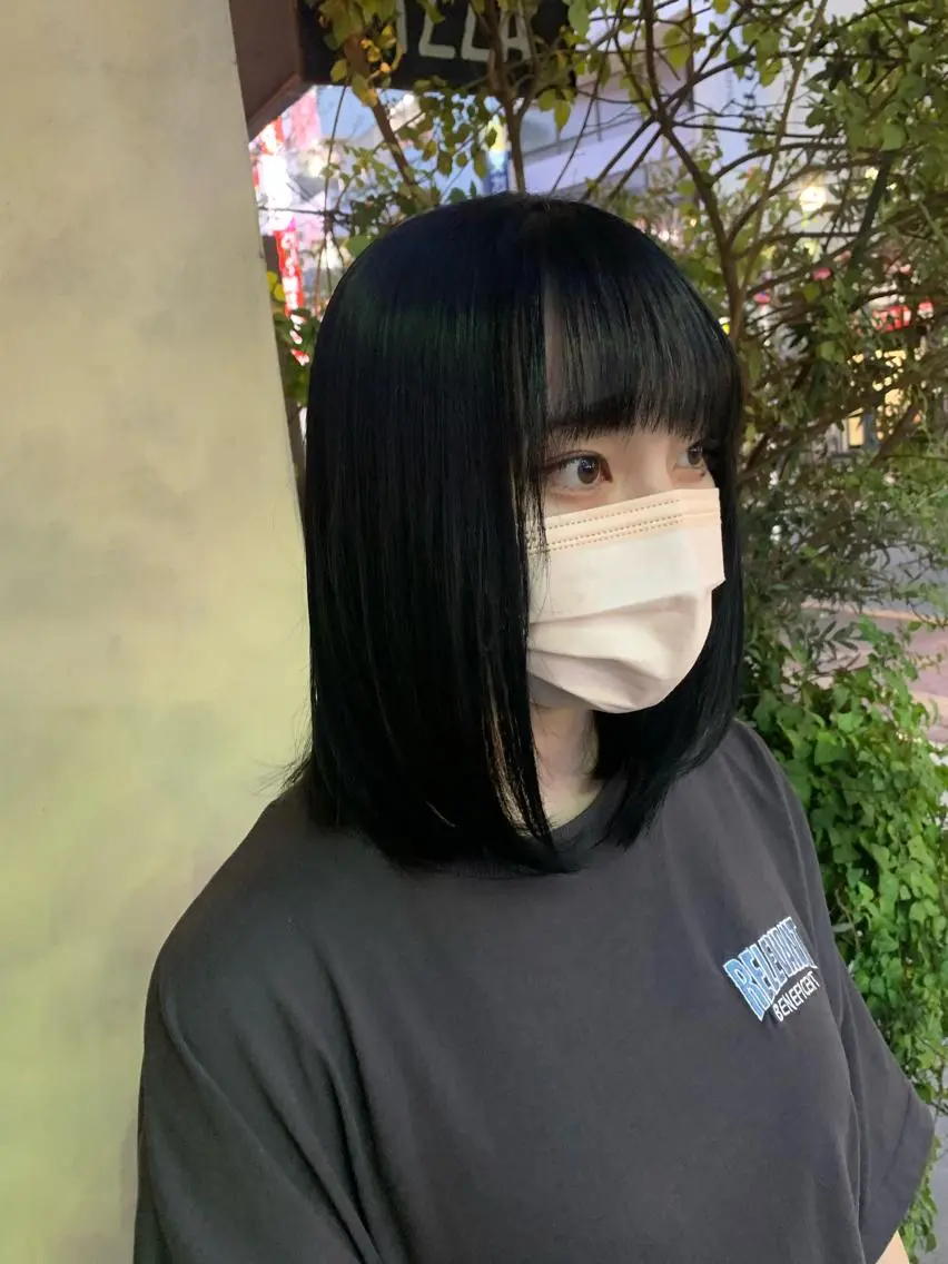 ミディアム カラー なぽ ❤︎長さだし / 韓国nailのネイルデザイン